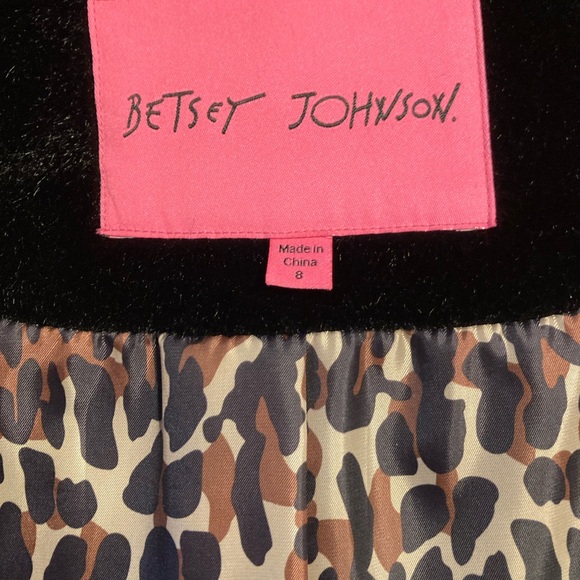 Betsey Johnson Mixed media coat, size 8 - Picture 3 of 9